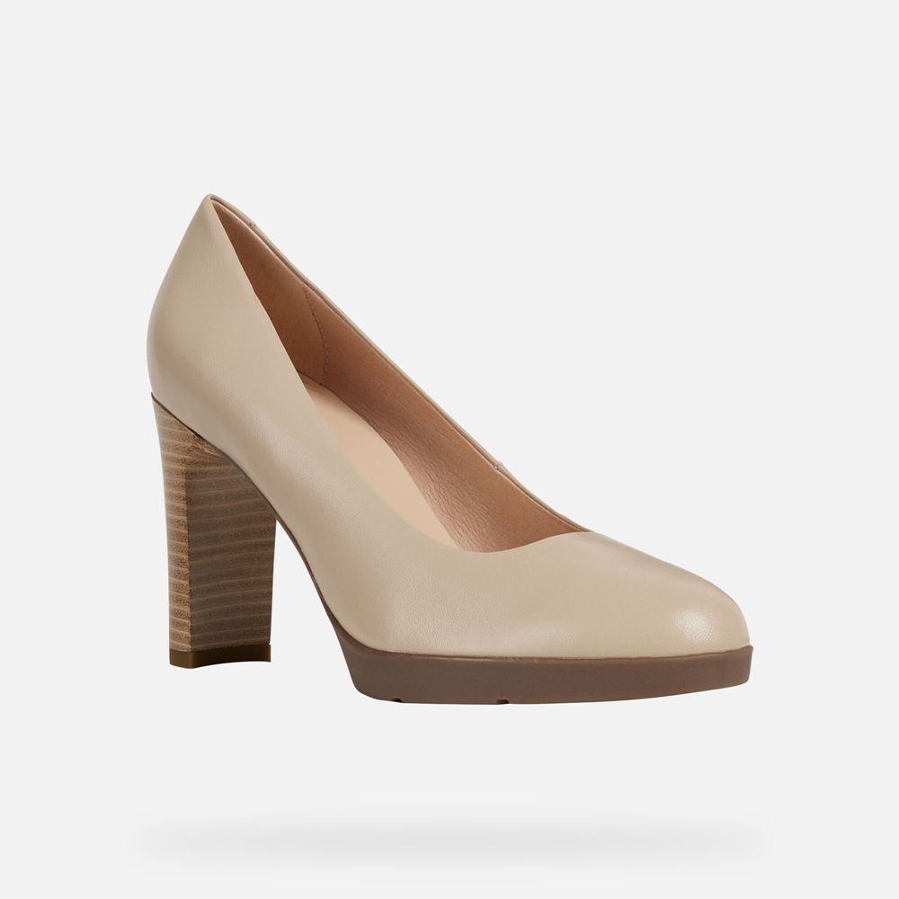 Geox Bayan Stiletto Ayakkabı Bej Rengi - Annya - CVS-072895